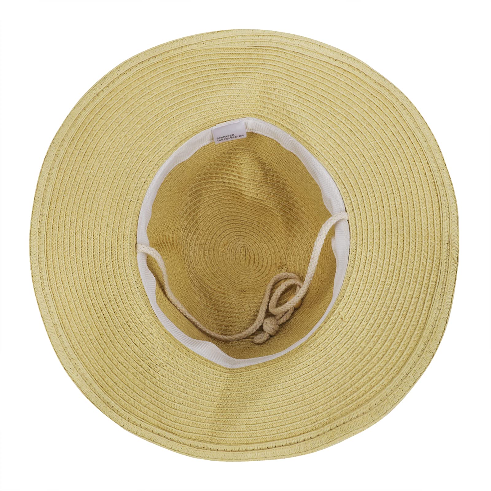 Beige wide brim hat for outdoor use