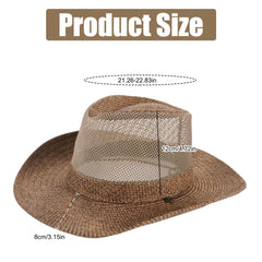 Packable brown Panama hat folded for travel