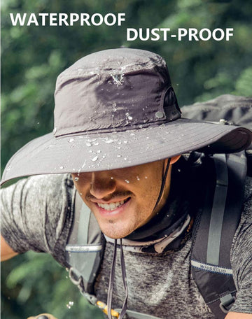 Adjustable one-size-fits-all sun hat strap detail