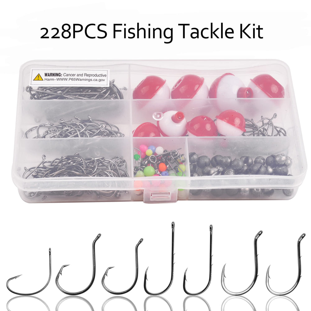 20 wide gap fishing hooks included in the kit