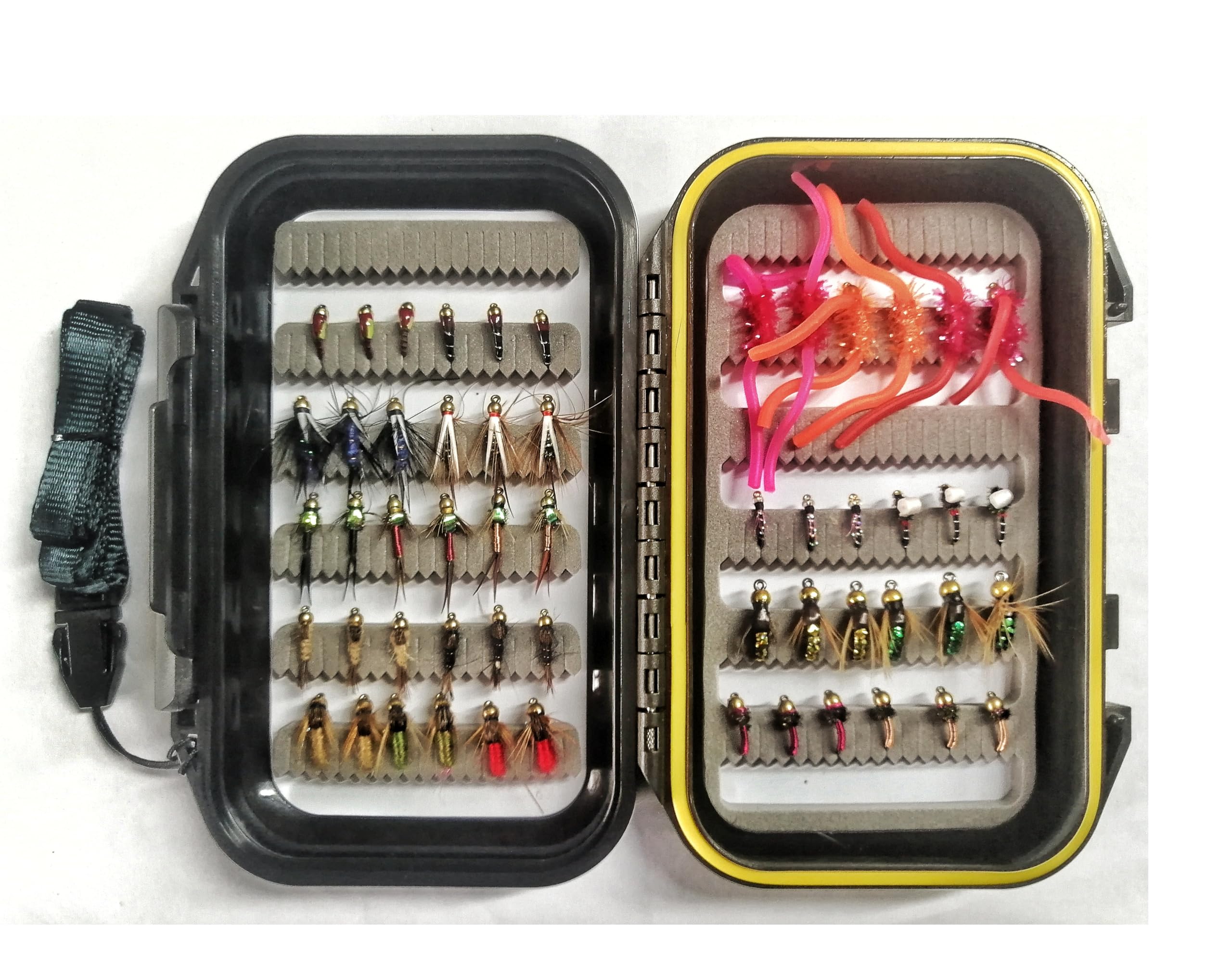 Wifreo 54 Nymph Flies assortment with waterproof fly box