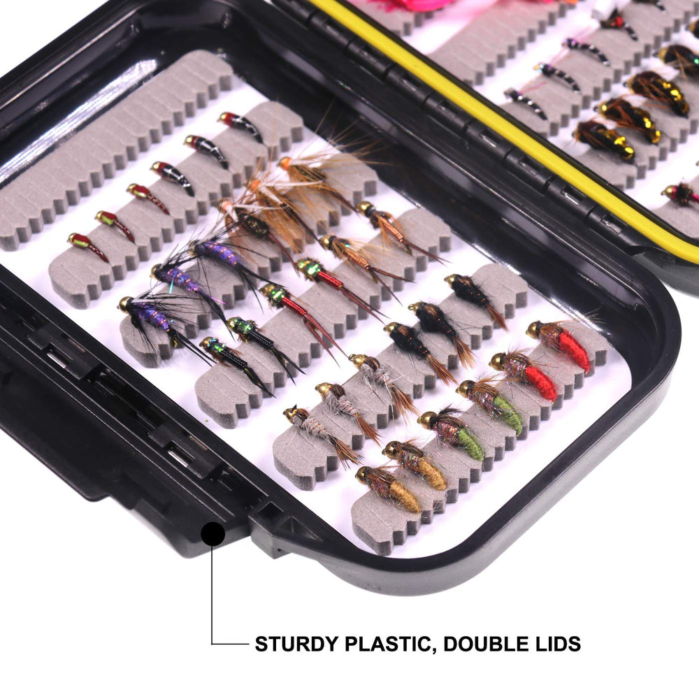 Waterproof double-lid fly box for secure transport