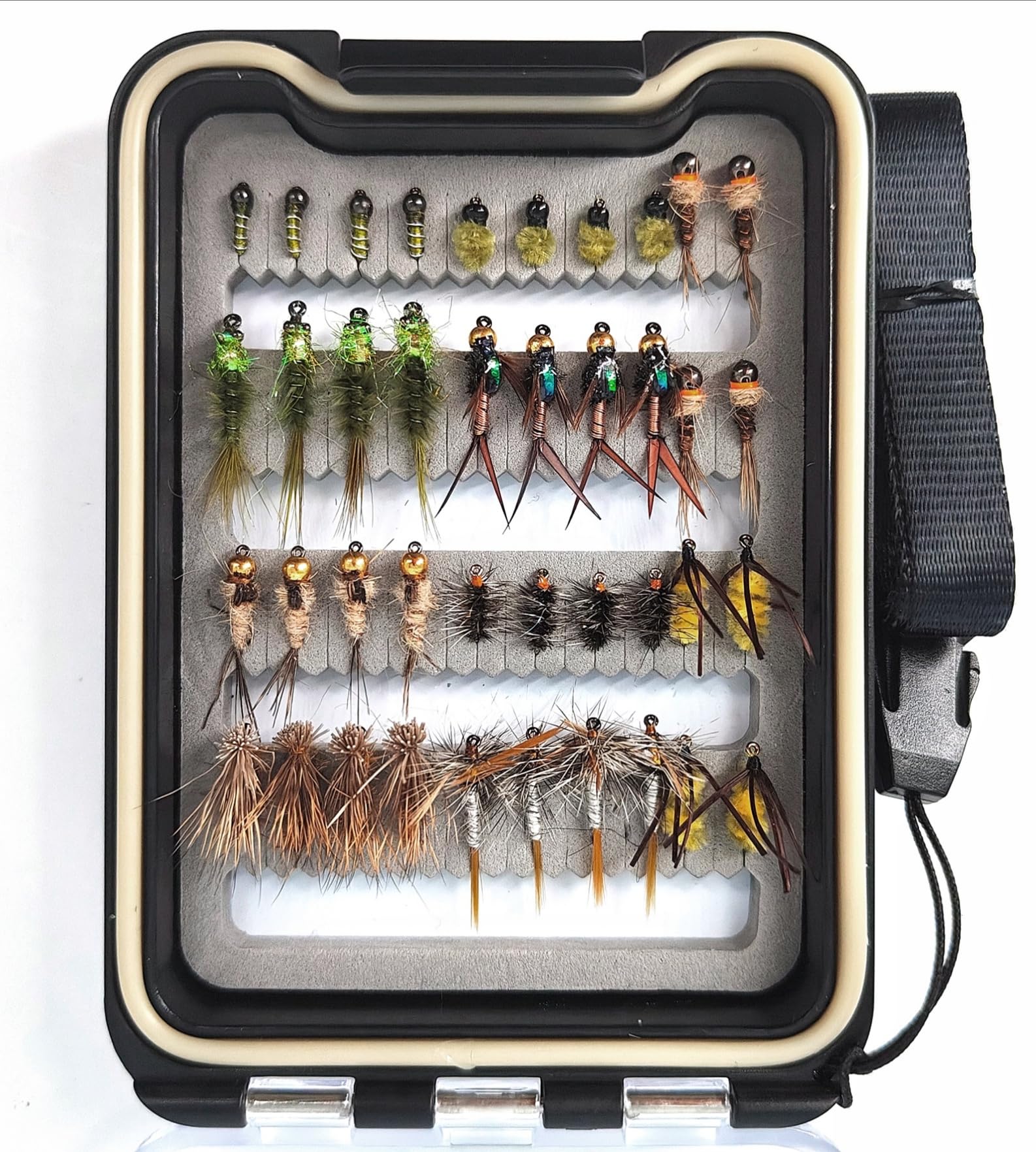 Wifreo fly fishing flies assortment with waterproof fly box