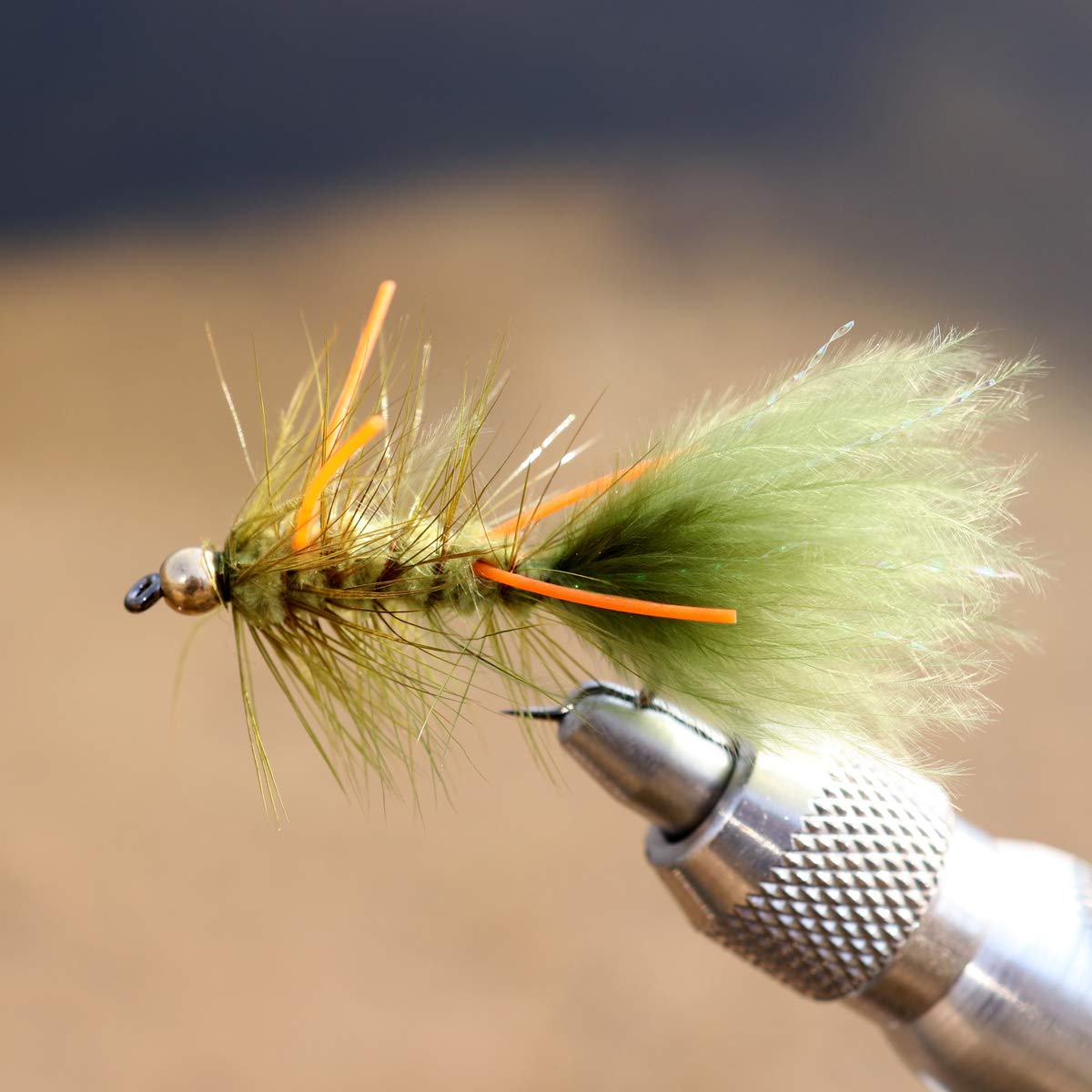 Flasher variation of Woolly Bugger with bead and flasher.