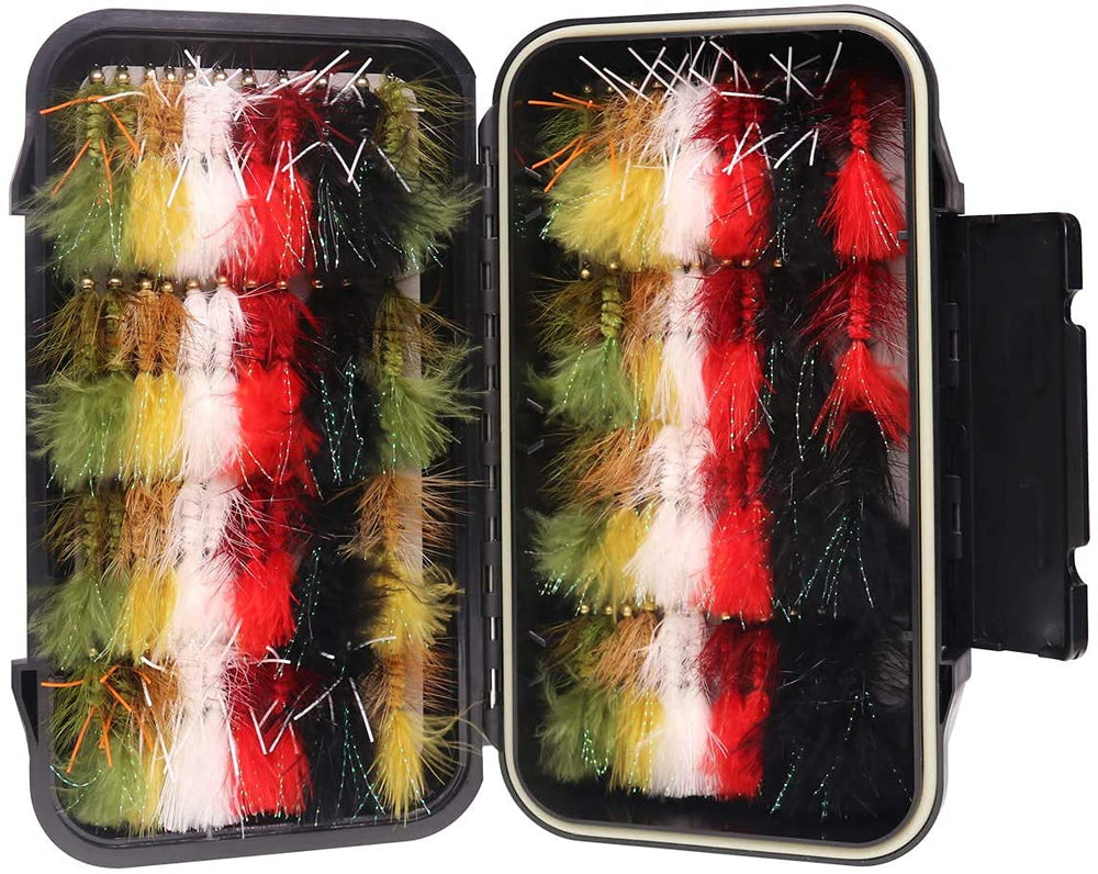 Wifreo woolly bugger flies in assorted sizes for versatile river fishing.