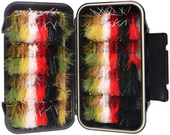 Wifreo woolly bugger flies in assorted sizes for versatile river fishing.