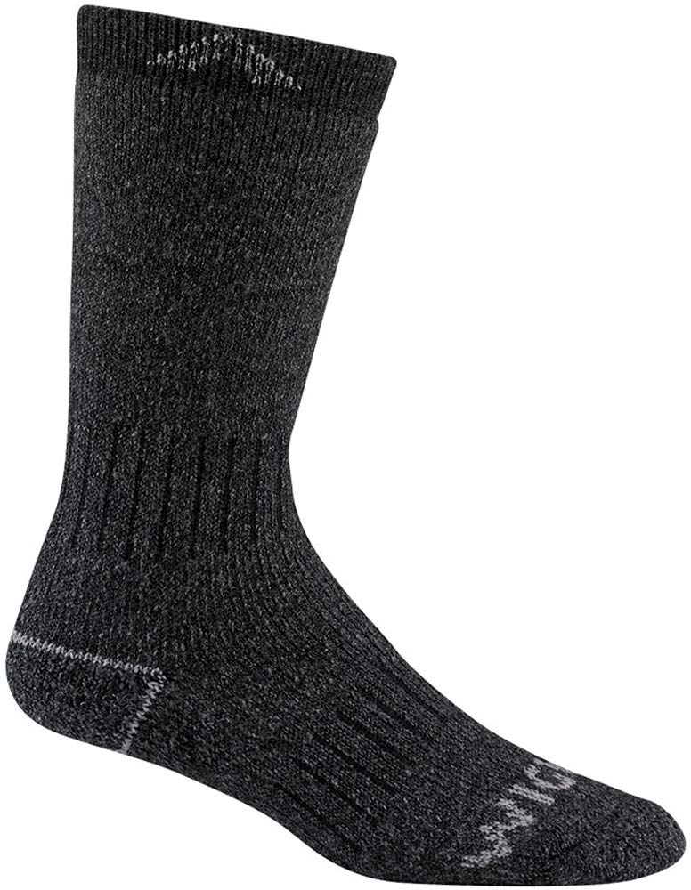 Wigwam 40 Below II socks in black, large, with full cushioning.