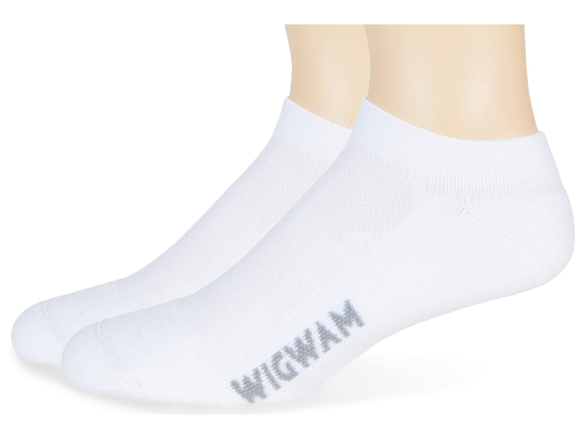 Wigwam Cool Lite Low Socks 2-Pack in white deliver moisture control for everyday comfort.