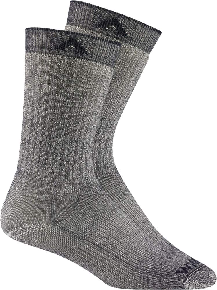 Wigwam Merino Comfort Hiker 2-Pack front view in navy shows midweight cushion for hiking comfort