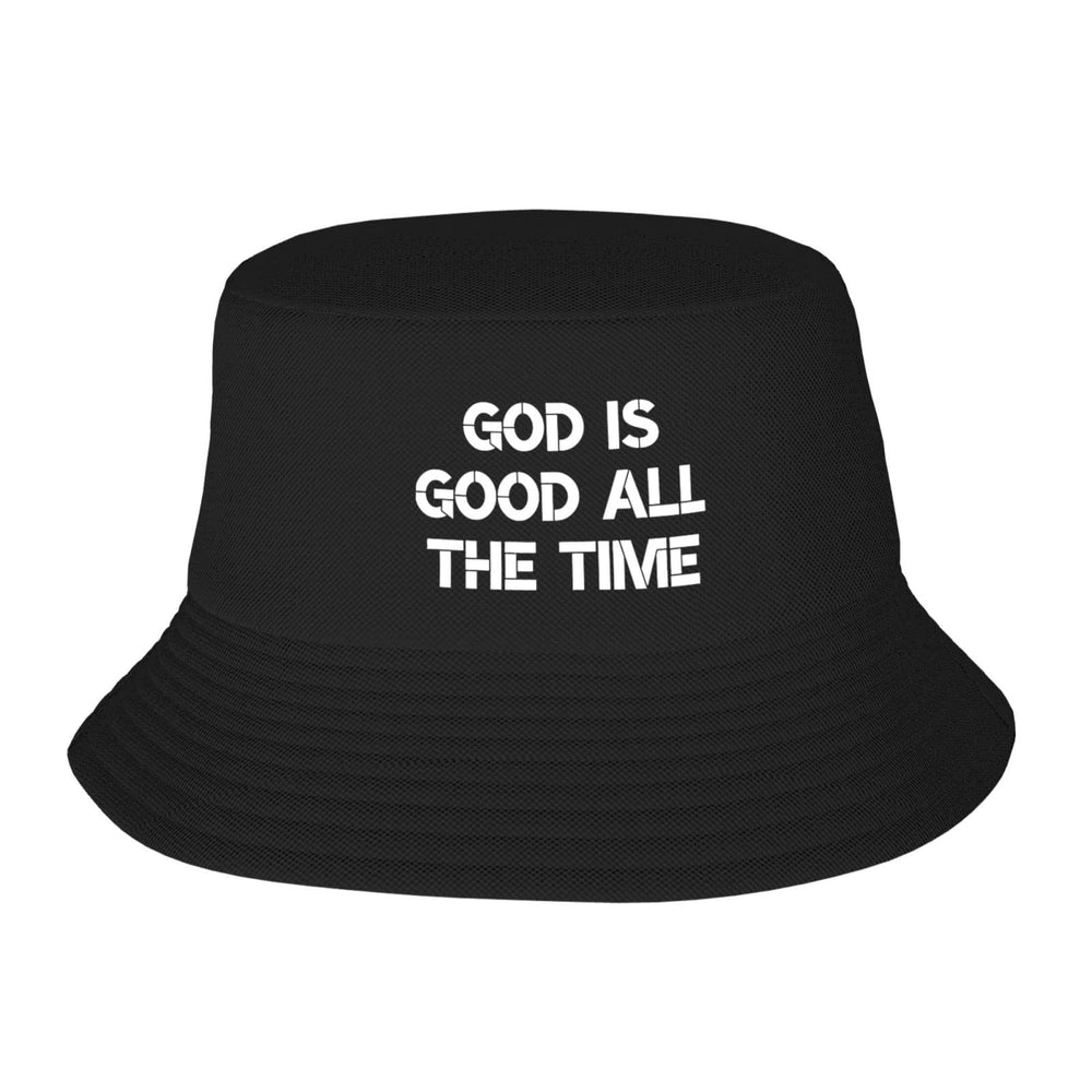 wikjxiz God is Good bucket hat front view, stylish sun protection