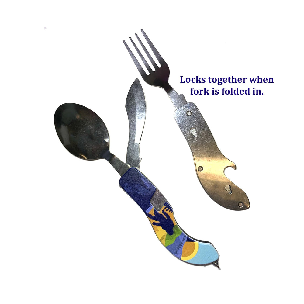 Wilcor Bigfoot travel-ready utensils for outdoor meals