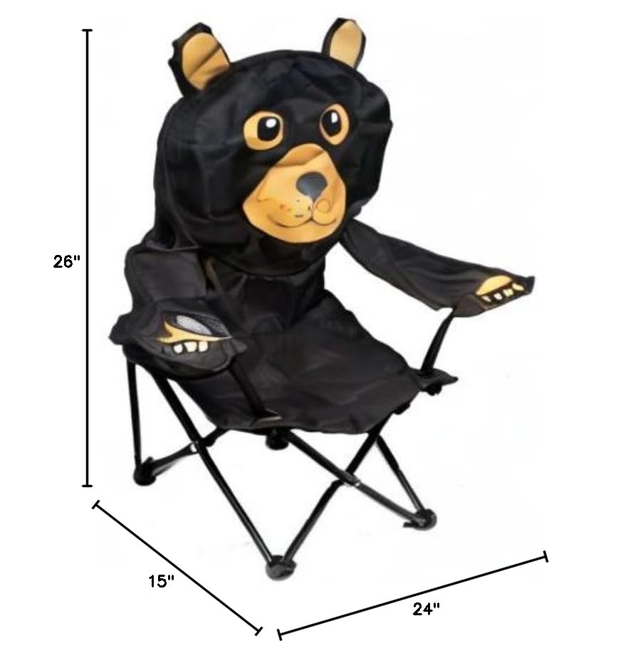 Wilcor Kids Folding Camp Chair with Cup Holder keeps drinks within reach at the campsite.