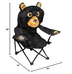 Wilcor Kids Folding Camp Chair with Cup Holder keeps drinks within reach at the campsite.