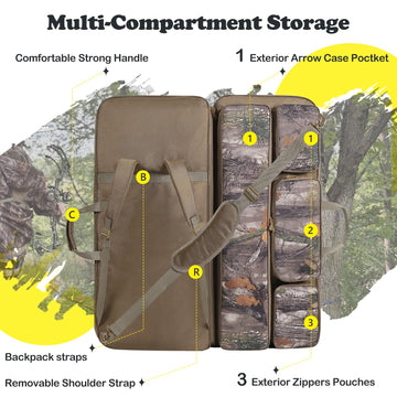Wild Cedar archery bag arrow pockets secure accessories for quick setup at the range.