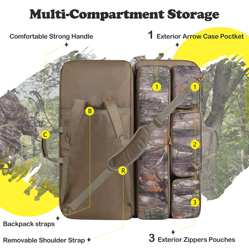 Wild Cedar archery bag arrow pockets secure accessories for quick setup at the range.