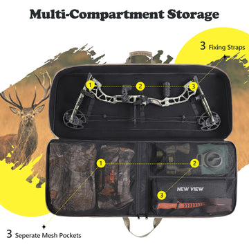 Wild Cedar bow case padded interior cushions limbs and cams for damage-free practice or travel.