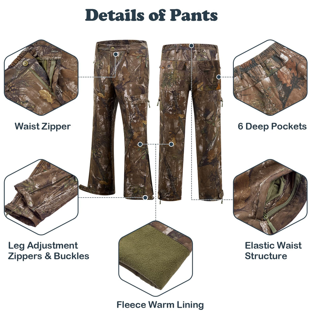 Wild Cedar patented camo pattern blends with forest settings for concealment.