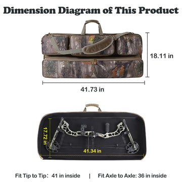 Wild Cedar 1680D water-resistant material shields gear from rain and dust.