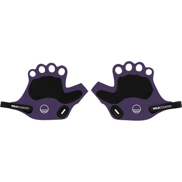 Wild Country Crack Gloves in parachute purple offer flexible grip and protection for crack climbing