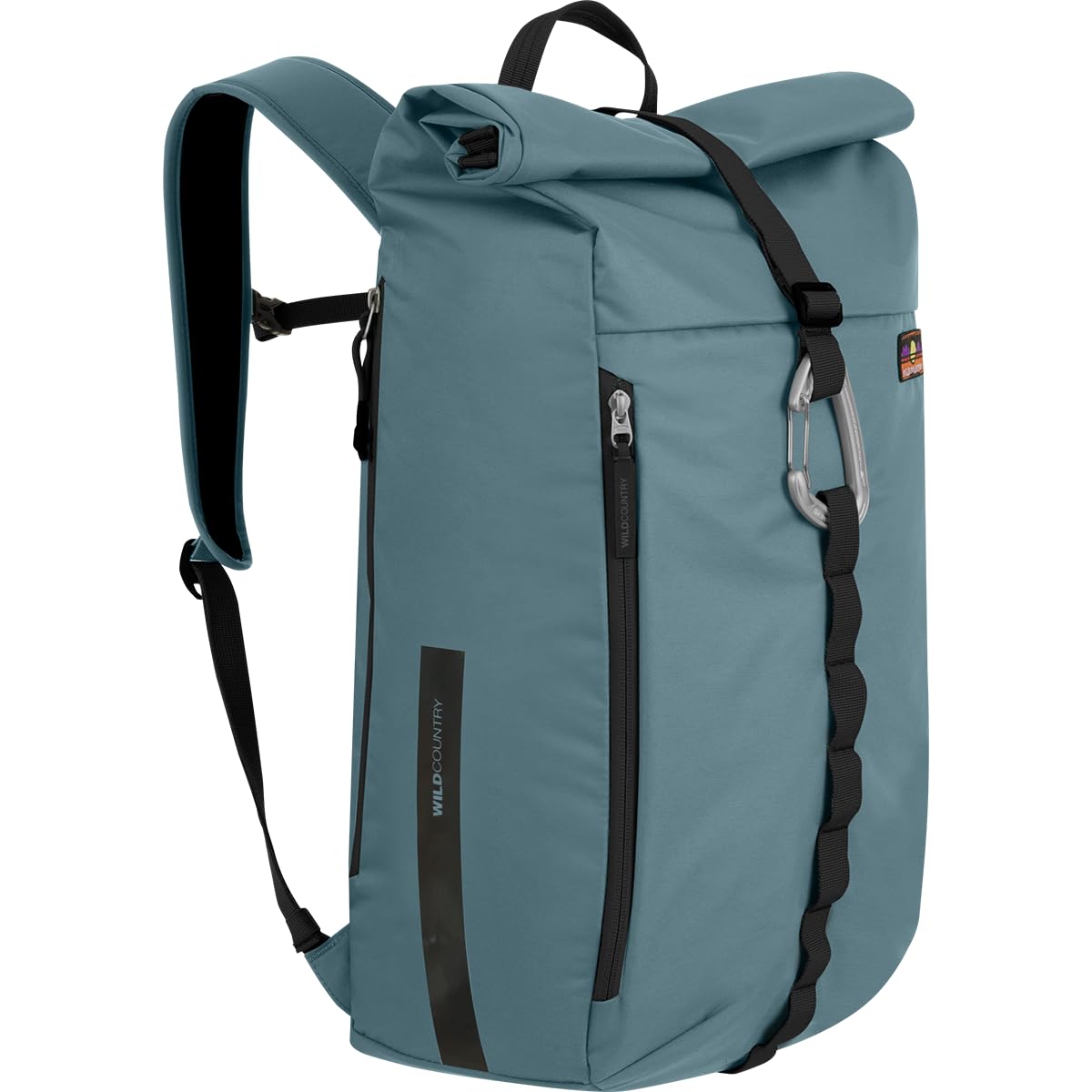 Wild Country Flow Backpack with roll-top closure for flexible daily use to shuttle gym gear and commute.