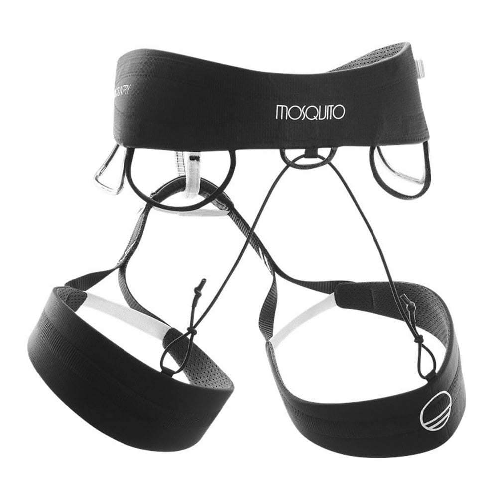 Wild Country Mosquito Harness four gear loops organize gear during climbs.