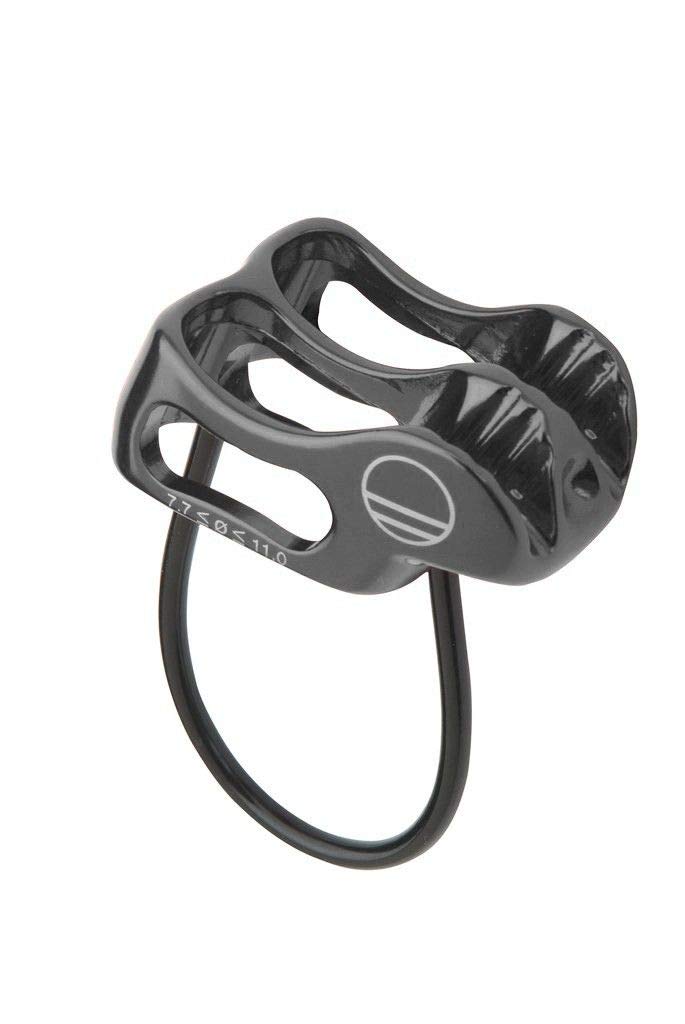 Wild Country Pro Lite belay device in gunmetal for smooth belays and rappels.