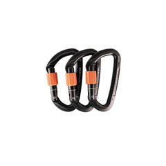 Wild Country Session locking carabiner in black and tangerine for secure anchors