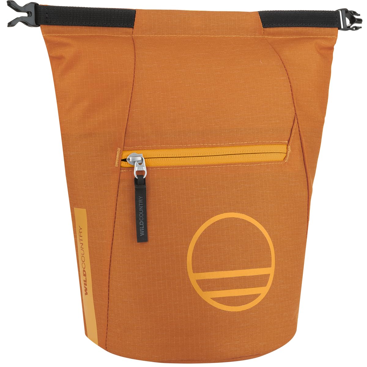 Wild Country Spotter Boulder Bag stands upright for quick chalk dips between climbs