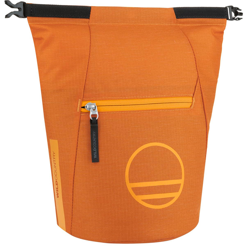 Wild Country Spotter Boulder Bag stands upright for quick chalk dips between climbs