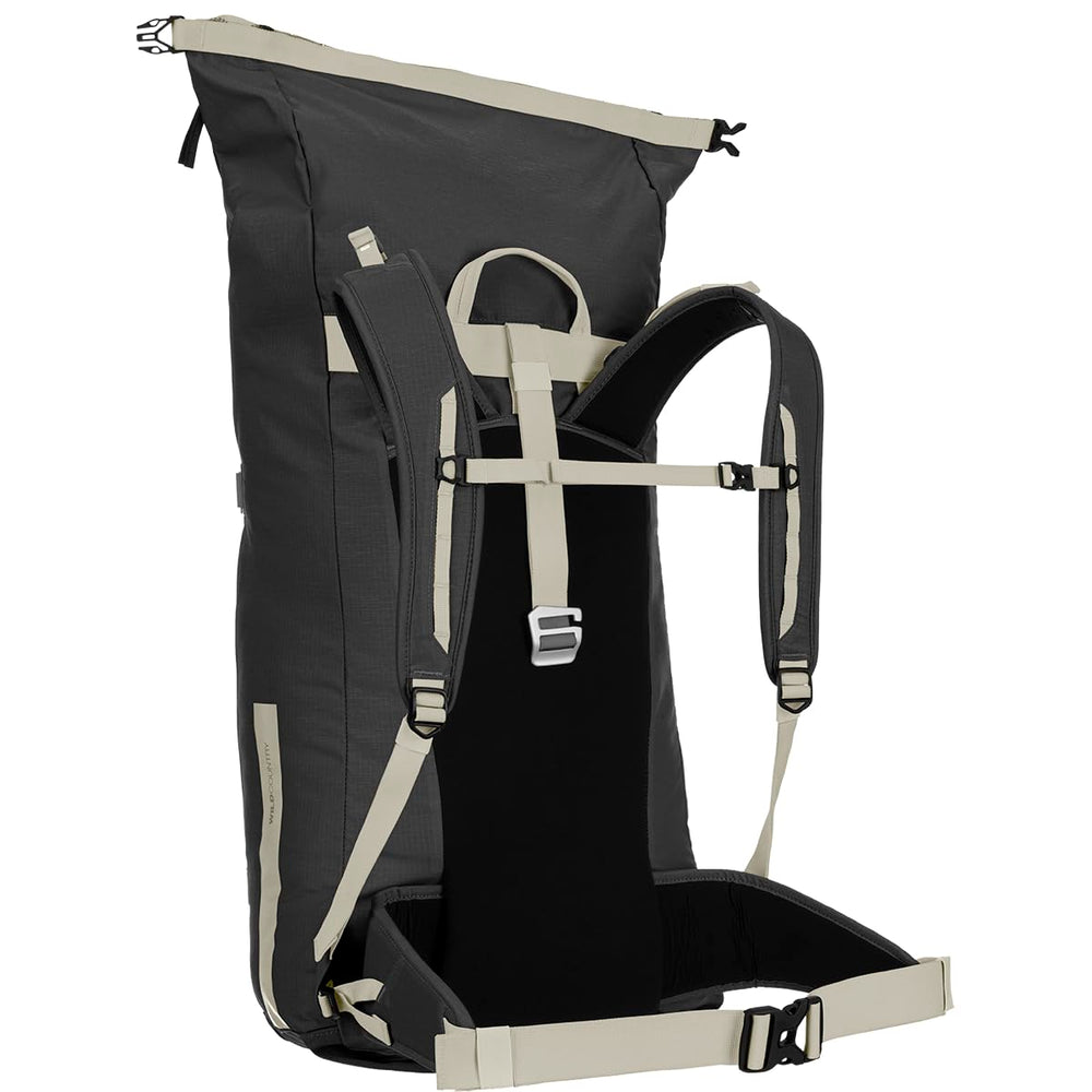 Wild Country Stamina Gear Bag showing rope tarp and external strap for clean belay space.
