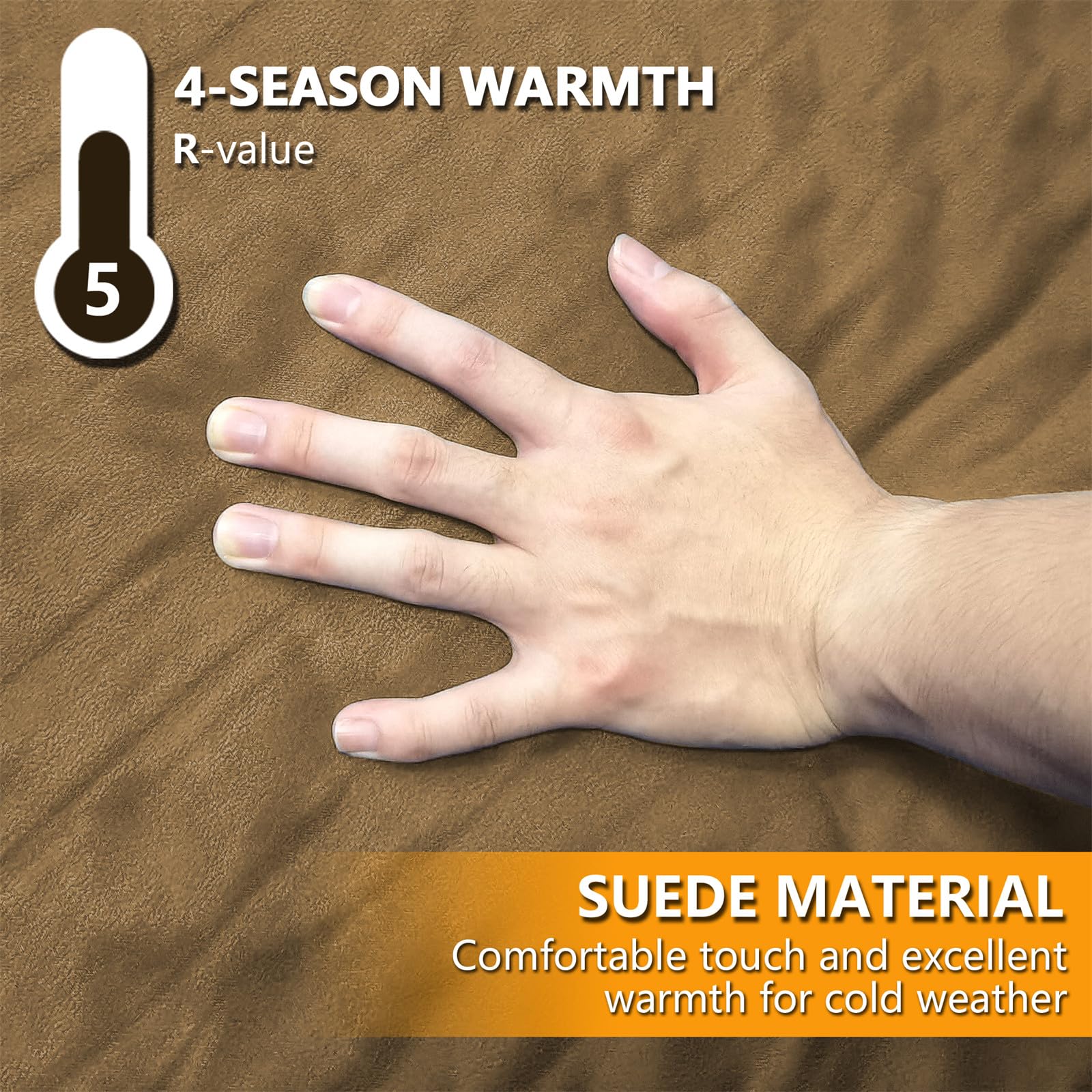 WILD FUN air mattress ready for backpacking, lightweight support on uneven ground.