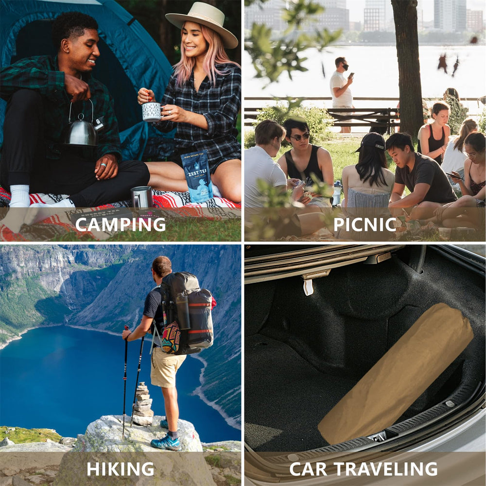 WILD FUN packable sleeping mat simplifies trips with compact packing.