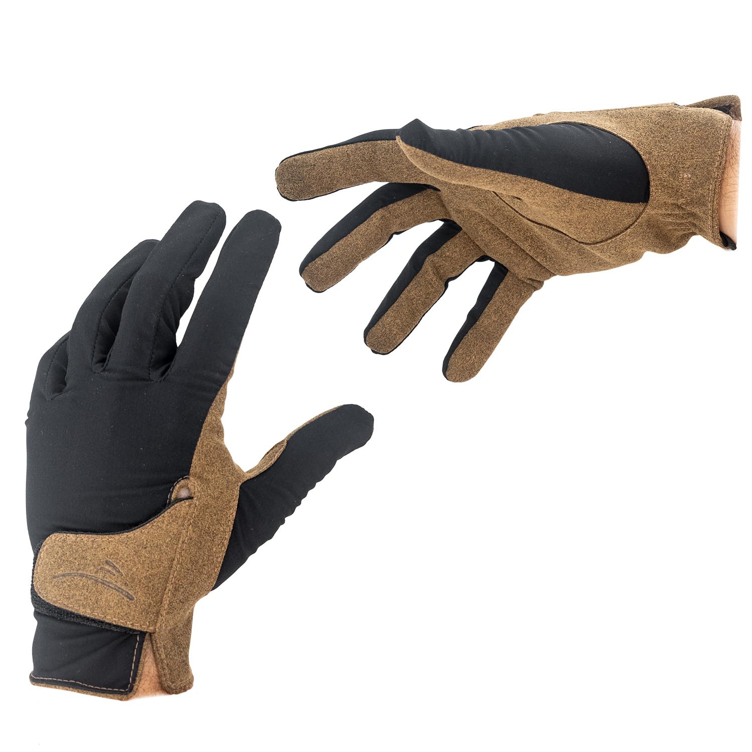 Wild Hare Competition Shooting Gloves elastic cuff back demonstrates secure fit for practice.