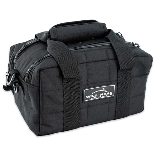 Wild Hare Deluxe 6-Box Carrier elastic-shell-holders at ends keep spare shells handy.