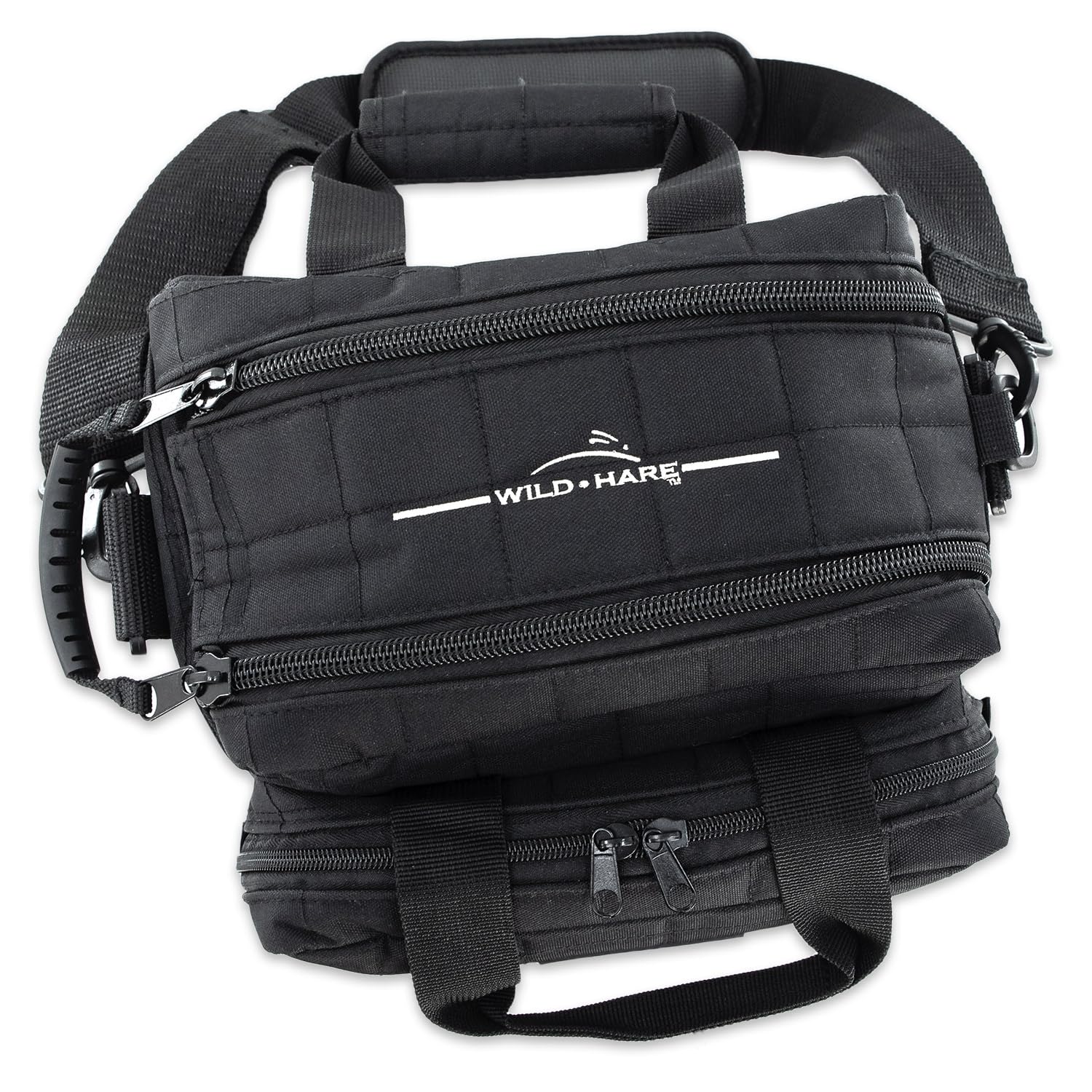 Wild Hare Deluxe 6-Box Carrier organization-ready layout helps on the range.