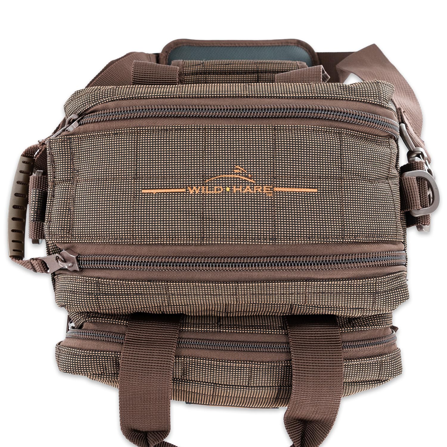 Wild Hare duffle bag side view highlighting external pockets and structure