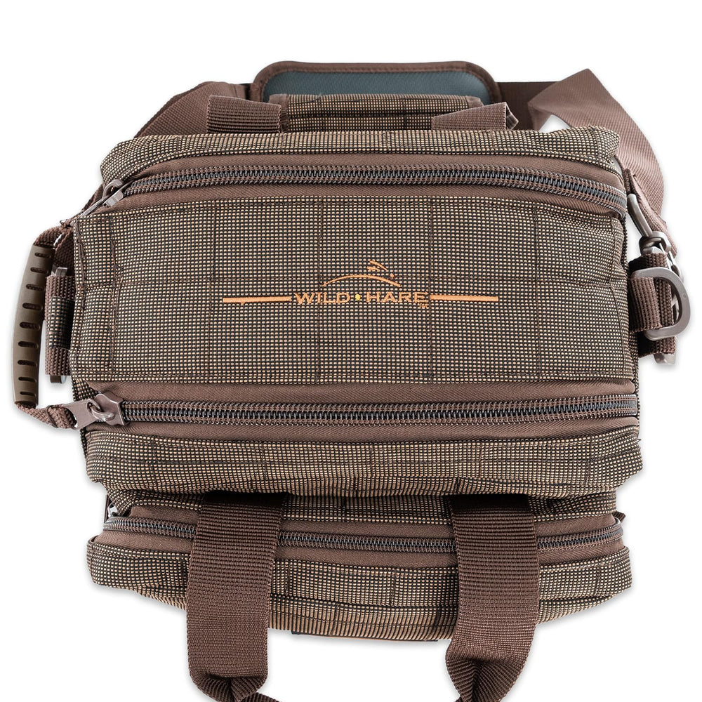 Wild Hare duffle bag side view highlighting external pockets and structure
