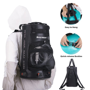 Wild Heart packing storage bag makes easy backpacking and travel.