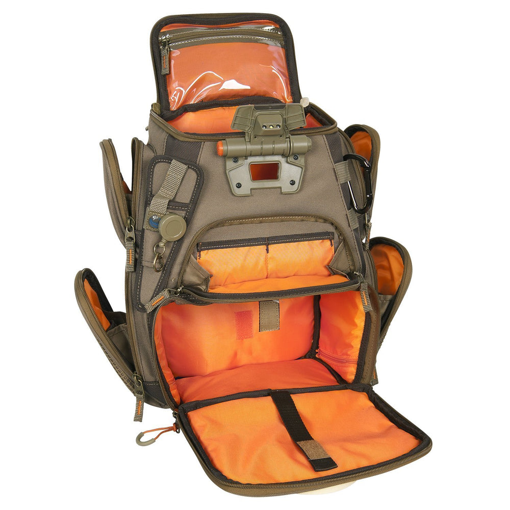 Open Recon backpack lid displaying internal organization