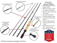 Wild Water AX Series rod grip cork delivers comfortable, precise grip during long sessions.