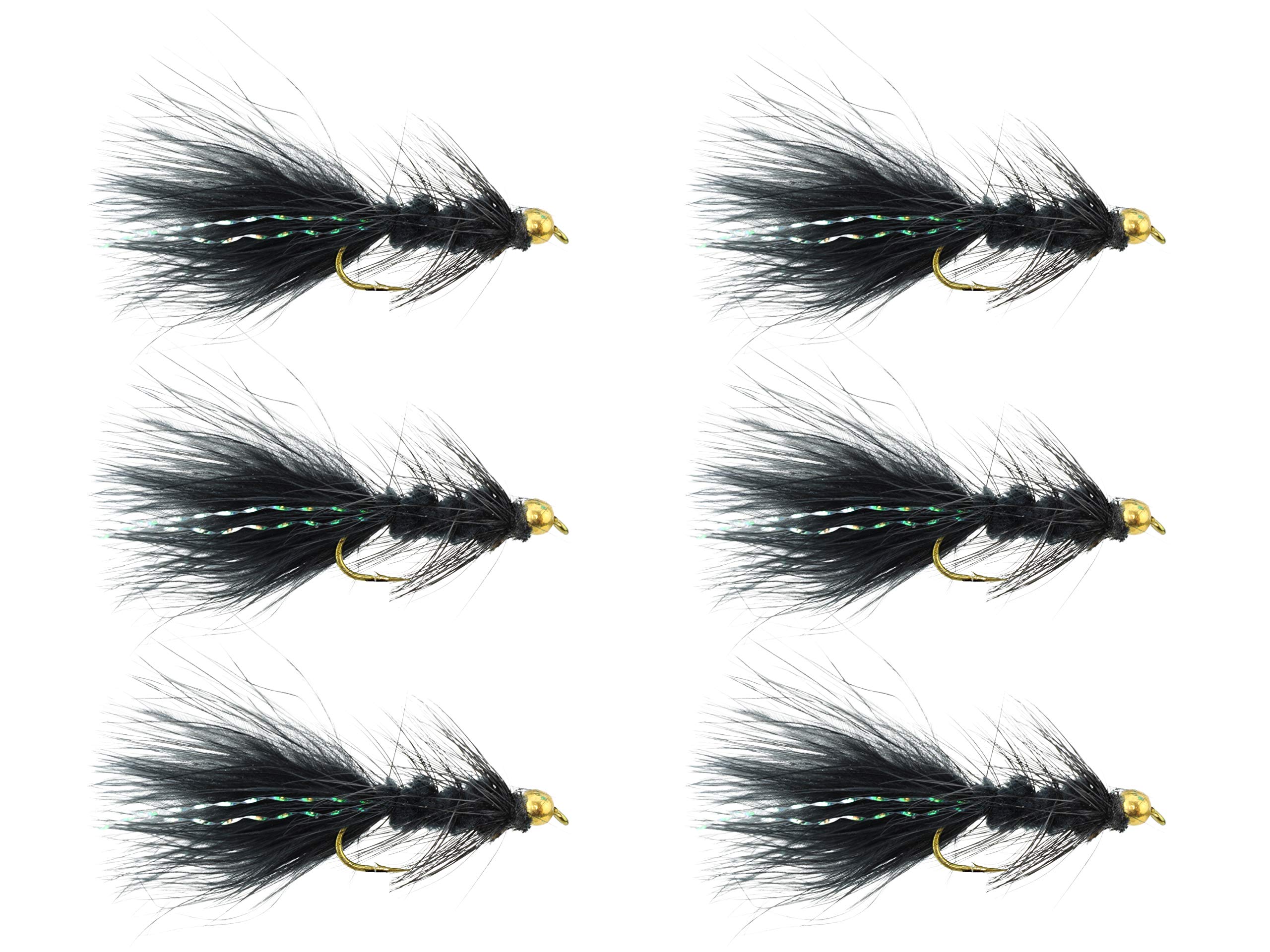 Wild Water bead head black wooly bugger size 10 for versatile freshwater fishing