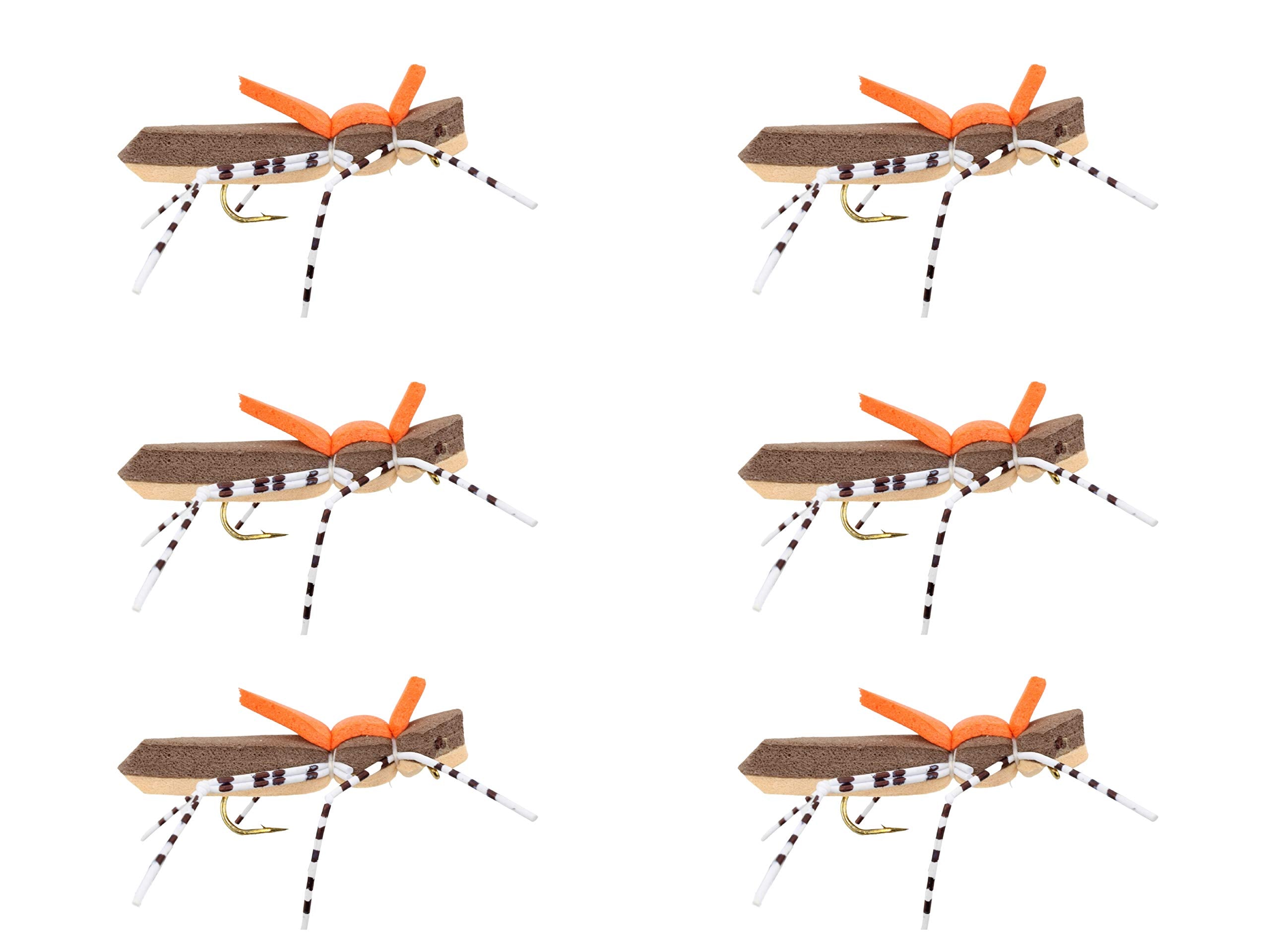 Wild Water brown hopper dry fly size 10 floats on the surface.