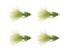 Wild Water cone head olive Wooly Bugger size 8, deep-water trout lure.