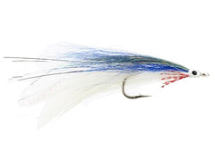Wild Water Deceiver blue-red-white, side view showing pattern for pike.