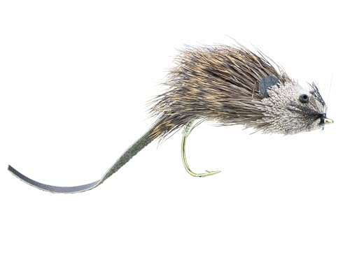 Wild Water deer hair mouse fly closeup highlighting buoyant deer hair