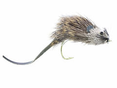 Wild Water deer hair mouse fly closeup highlighting buoyant deer hair