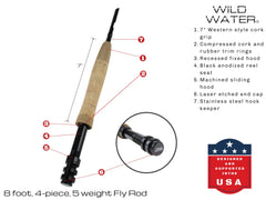 Wild Water Deluxe waterproof fly box keeps flies dry and organized.