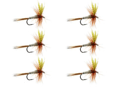 Wild Water dry fly Hendrickson size 14 close-up, lifelike patterns ideal for surface-feeding trout.