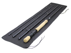 Wild Water 9ft 9wt grip close-up showing secure cork handle for comfort.
