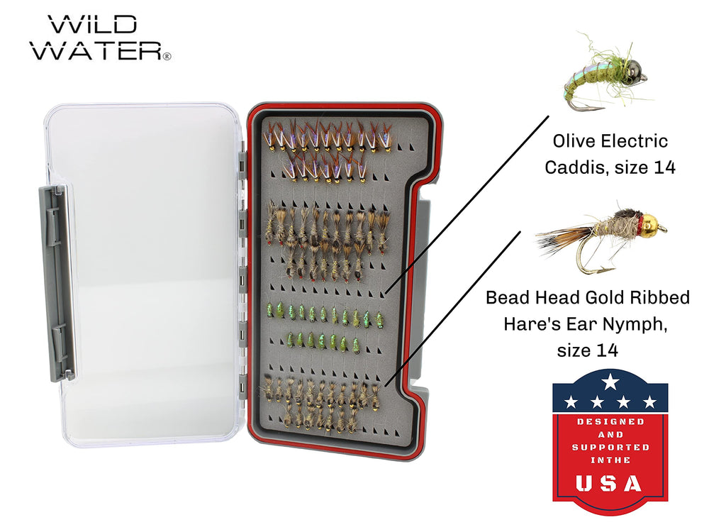 Wild Water gold ribbed hare's ear bead-head nymph close-up, a classic pattern for varied conditions.